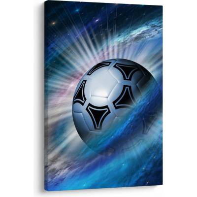 Obraz - Futbalová lopta vo vesmíre, jednodielny 60x90 cm