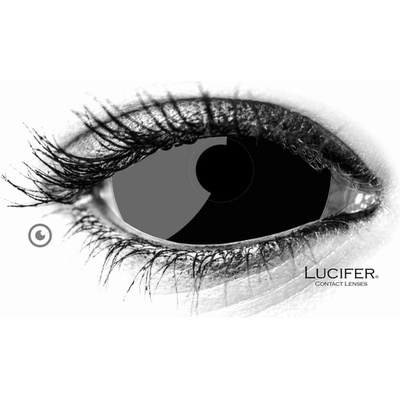 Lucifer Crazy šošovky - dioptrické - BLACK sclera 2 šošovky