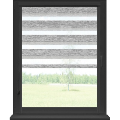 Dekodum Roleta den a noc v antracitové kazetě Premium, Stříbro 101 x 200 cm