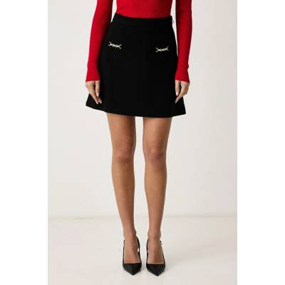 Guess sukně s viskózou WANDA W6BD23.K6219 černá – Hledejceny.cz