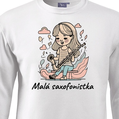 Mikina pro malou saxofonistku