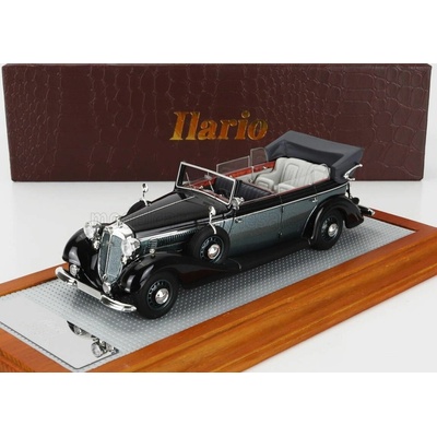 ILARIO MODEL HORCH 951A PULLMAN ORIGINAL CAR CABRIOLET OPEN 1938 BLACK GREEN MET 1:43
