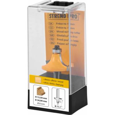 Fréza na dřevo Strend Pro S6 mm, YC2301, fréza do horní frézky, D19 H6,5 R3,17