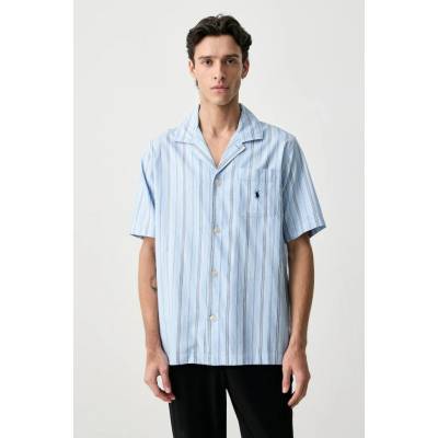 Polo Ralph Lauren nočná pánska bavlnená košeľa 714981415 modrá
