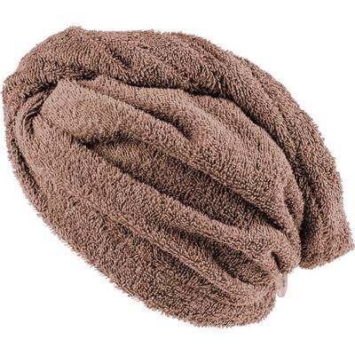 Xpose froté turban na vlasy Verona 30 x 75 cm hnedá