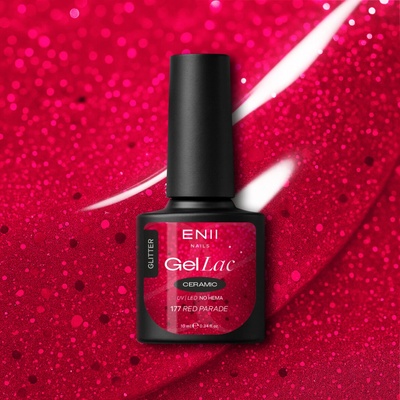 ENII NAILS Gel lak Ceramic 177 Red Parade 10 ml