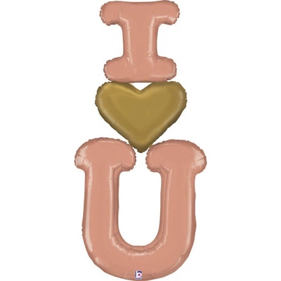 Grabo Fóliový multibalón I LOVE YOU ružovo zlatý 152cm