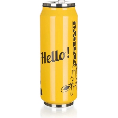 Banquet Termoska plechovka s pítkem 430 ml BE COOL ŽIRAFA nerez