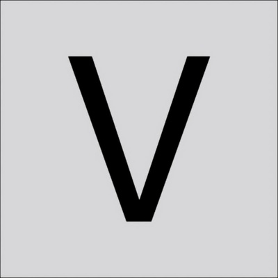 RZB 99223.013.V Veľké písmeno "V" 120 mm 1 ks
