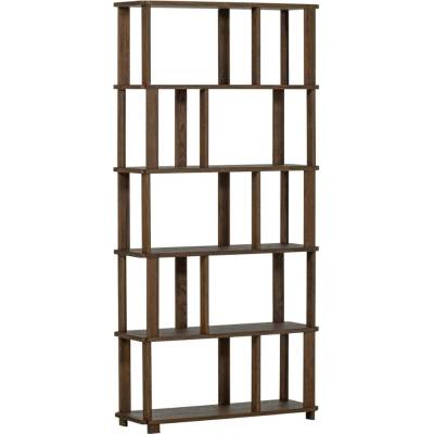 Woood Hnědý dubový regál Riss 186 x 90 cm
