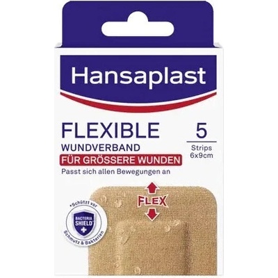 Beiersdorf Hansaplast FLEXIBLE XXL náplasť elastická, 6 x 9 cm 5 ks