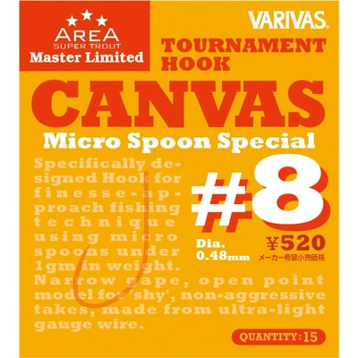 VARIVAS Tournament Hook CANVAS vel.8 15 ks