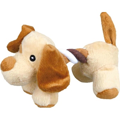 Trixie Plyšový pejsek/slon s bavlněnou šňůrou 17 cm