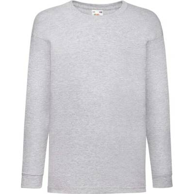 Kids Valueweight Long Sleeve T heather sivá