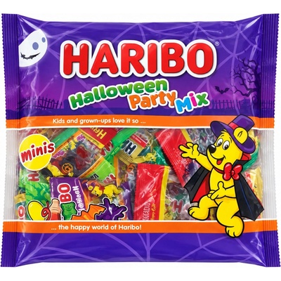 Haribo Halloween Party Mix směs želé bonbonů 30 minisáčků 500 g