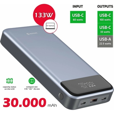 Swissten 22013917 30000 mAh šedá
