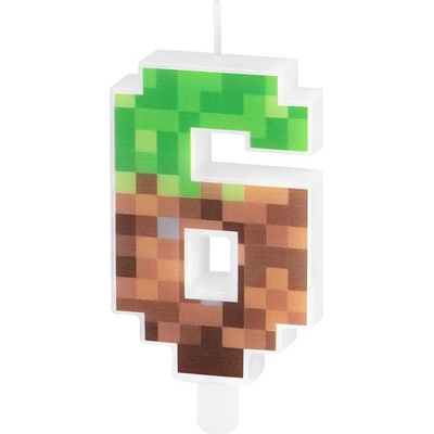 Party Pal Svíčka Minecraft č. 0- 9 Číslo: 6