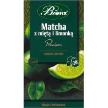Zelený čaj matcha v sáčkoch Bifix Premium s mätou a limetkou 40 g