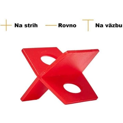 KRÍŽIKY 1,5mm ČERVENÉ - 100 ks v balení LEVELYS K8101.5