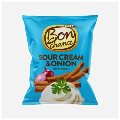 Bon Chance smažené chlebové tyčinky zakysaná smetana & jarní cibulka 150 g