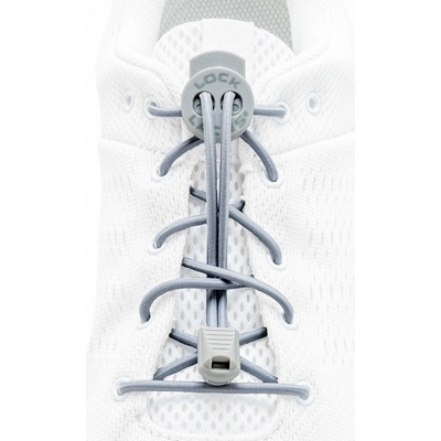 Lock Laces gumové solid šedé