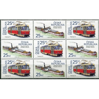 Česká pošta (2015) č. 861-862 ** 9-bl (2) - Česká republika - Tramvaj T3 + kolesový parník