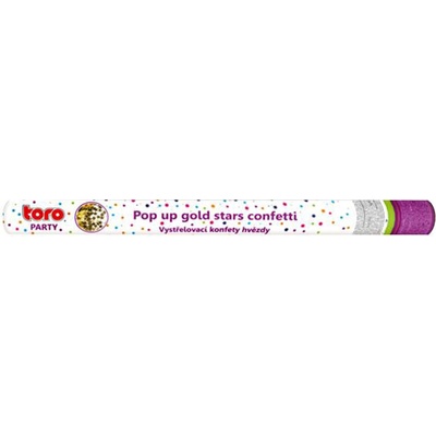 Vystreľovacie konfety TORO 60cm zlaté hviezdičky
