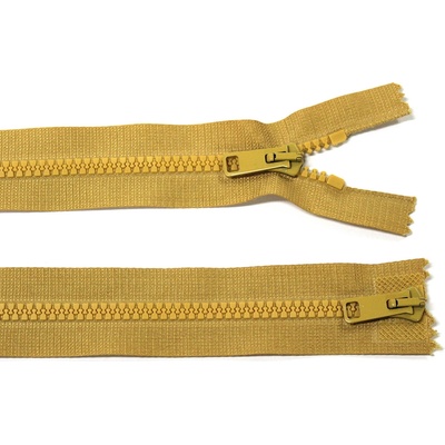 KOH-I-NOOR Kostěný zip no.5 rozepínací dvoucestný 100cm okrový béžový
