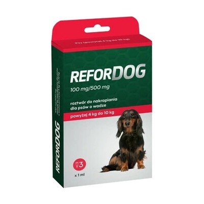 Vet Argo Refordog pre psov spot-on prípravok proti parazitom 4–10 kg 3 pipety x 1,0 ml