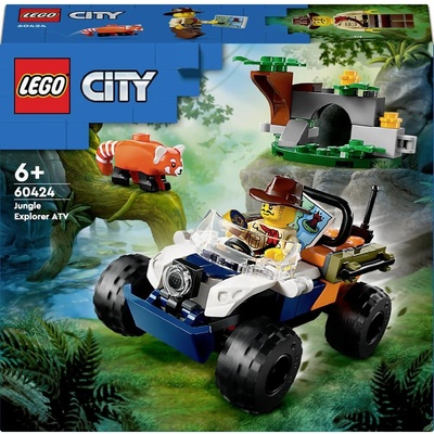 LEGO® City 60424 Čtyřkolka na průzkum džungle – mise panda červená