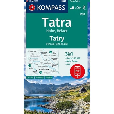 KOMPASS Wanderkarte 2130 Tatra Hohe, Belaer / Tatry, Vysoké, Belianske 1:25.000
