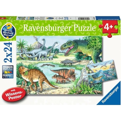 Ravensburger Dinosauři 2 x 24 dílků