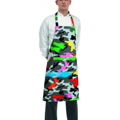 Egochef zástěra ke krku barevný maskáč E-6103149A