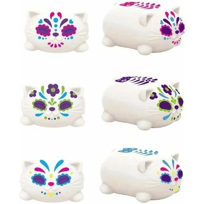 Schylling NeeDoh Mačkací Sugar Skull kočka svítící ve tmě