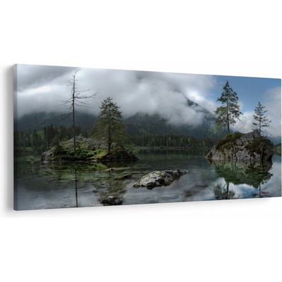 Obraz stromů v jezeře, jednodílný 250x125 cm