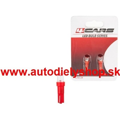 LED žiarovka 1LED 12V T5 červená