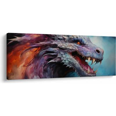 Obraz - Ilustrace draka, jednodílný 145x58 cm