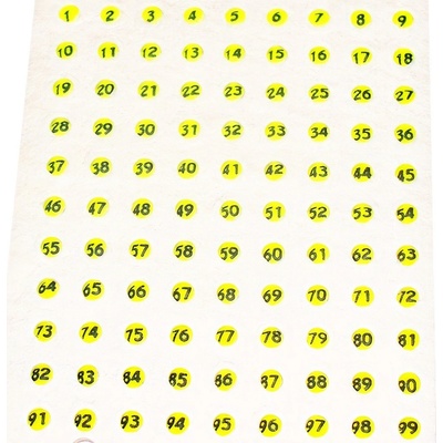 JaHan Opalitové značky 1-99 Žlutá – Hledejceny.cz