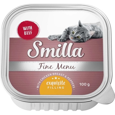 Smilla Fine Menu s náplňou hovädzie s kuracími prsiami a paprikou 24 x 100 g