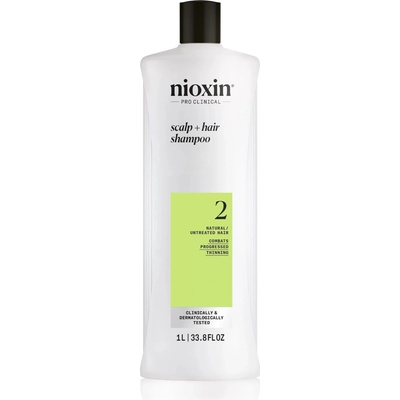 Nioxin šampon pro jemné a znatelně řídnoucí vlasy System 2 Cleanser For Fine Hair Noticeably Thinning Hair 1000 ml