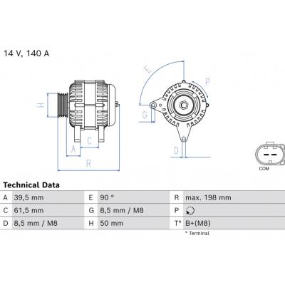 Alternátor BOSCH 0 986 084 350