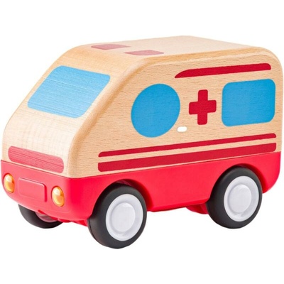 Woody Dřevo Auto baby sanitka na setrvačník na baterie