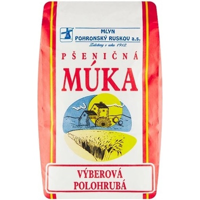 Mlyn Pohronský Ruskov Pšeničná múka výberová polohrubá 1 kg