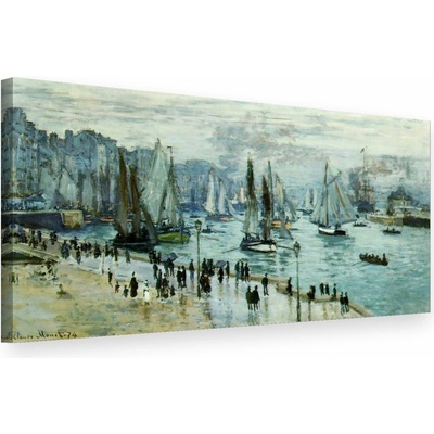 Obraz na plátne RYBÁRSKE LODE OPUSTILI PRÍSTAV LE HAVRE – Claude Monet - 100x60 cm