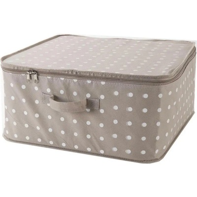 Compactor Textilný úložný box so zipsom Rivoli 46 x 46 x 20,5 cm hnedá