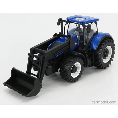 Bburago New holland T7.315 Tractor With Front Loader Scraper 2018 modrá 1:50