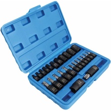 SATRA S-H2548T Zástrčné a nástrčné hlavice 1/4", 3/8" a 1/2” TORX a TORX-E, sada 25ks