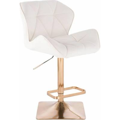 LuxuryForm Design Milano na zlatej hranatej podstave / biela