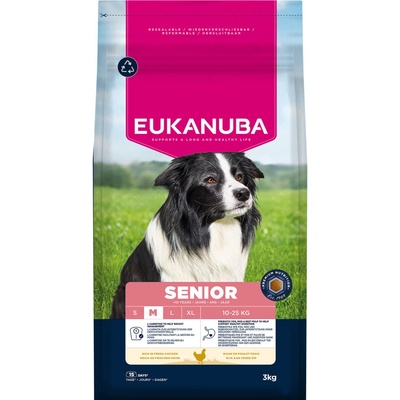 Eukanuba Premium Nutrition Senior Medium Breed kuracie 2 x 3 kg