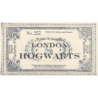 Party Papierové servítky Harry Potter lístok do Rokfortu 33x40 cm 20 ks